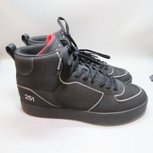 Atoms Shoes Mens Size‎ 10.5 Black M251 251 High Top Sneakers Reflective Trim